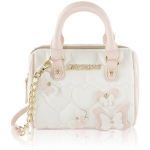 Betsy Johnson Convertible Pink and White Quilted Bag, NWT